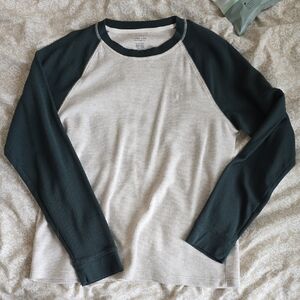 American Eagle Outfitters Cream Waffle Knit Top